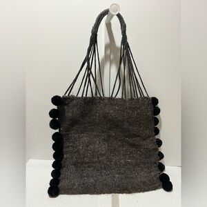 Unbranded real , natural materials handmade in North America shoulder bag tote